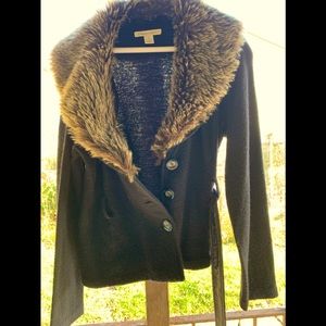 A. gianetti Faux Fur Wool Jacket